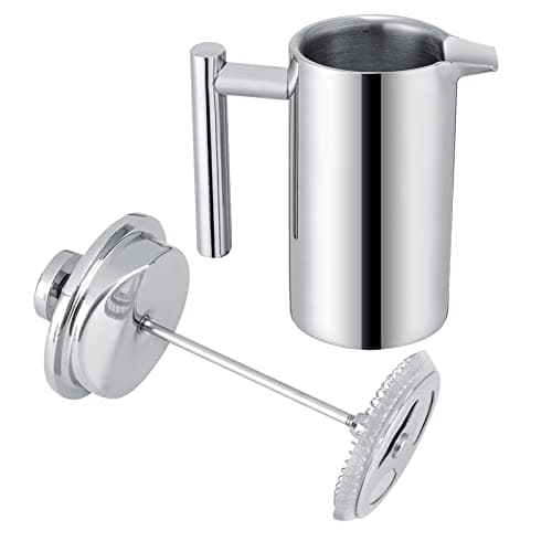 Dpofirs Double Wall Stainless Steel French Press 350ml | Insulated Coffee Maker with Precision Filter for Hot or Cold Brew — view 7