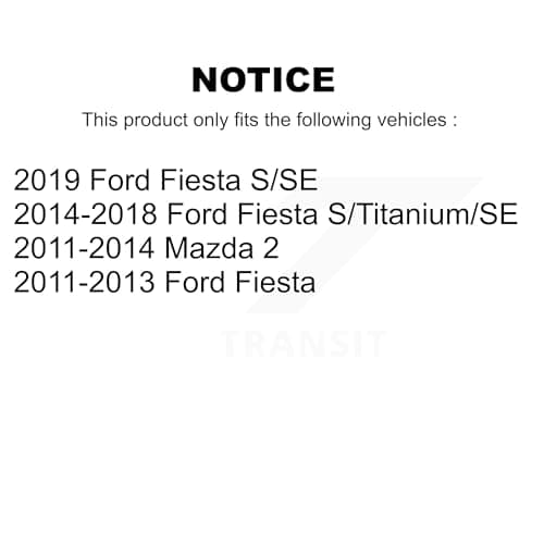 TMC Rear Suspension Shock Absorbers Pair Replacement For Ford Fiesta Mazda 2 - Left Right Side (Driver Passenger) K78-100325