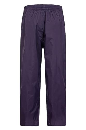 Mountain Warehouse Pakka Kids Waterproof Rain Pants - Splash Pants, Overtrousers, Boys & Girls Purple Kids 9-10 Yrs (128-140 cm) — view 3