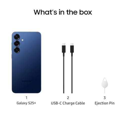 Samsung Galaxy S25+ Cell Phone, 256GB Smartphone, Unlocked Android, AI Night Mode Camera, Snapdragon 8 Elite Fast Processor, ProScaler Display, 4900mAh Battery, 2025, US 1 Yr Warranty, Navy — view 9