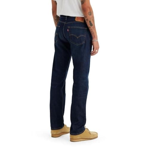 Levi's Men's 505 Regular Fit Jeans (Also Available in Big & Tall), Nail Loop Knot-Dark Indigo, 34W x 32L