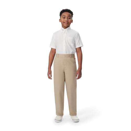 French Toast Boys Pull-on Relaxed Fit School Uniform Pant (Standard & Husky), Khaki, 10