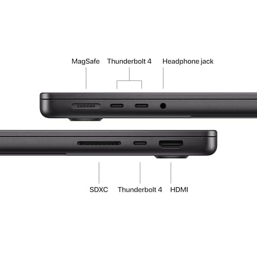 Apple 2025 MacBook Pro Laptop with Apple M5 chip with 10‑core CPU and 10‑core GPU: Built for AI, 14.2-inch Liquid Retina XDR Display, 16GB Unified Memory, 512GB SSD Storage; Space Black — view 5