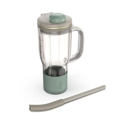 Ninja BlendBOSS | Personal Smoothie Tumbler | 26oz Travel Tumbler w/Leakproof Lid, Detachable Straw & Integrated Chug Spout | Dishwasher Safe & BPA Free | Stone Mint | XSKDB326SLST