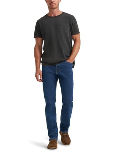 Wrangler Authentics Men's Regular Fit Comfort Flex Waist Jean, Dark Stonewash, 36W x 30L — view 3