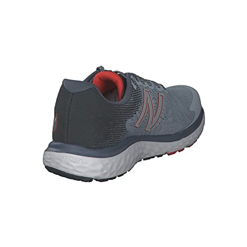 New Balance mens 680 V7 Running Shoe 10 X-Wide Grey/Ghost Pepper/Black — view 6