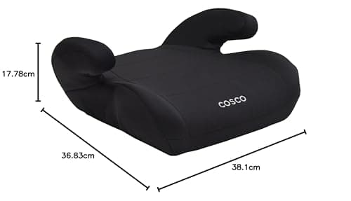 Cosco Kids Topside Lightweight Backless Belt-Positioning Booster Car Seat, Washable Cover, Black — view 6