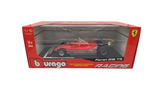 OPO 10 - Formula 1 car compatible with G. Villeneuve Ferrari 312T4#12 Winner South Africa GP Formula 1 1979 1/18 scale Bburago 16814 — view 2