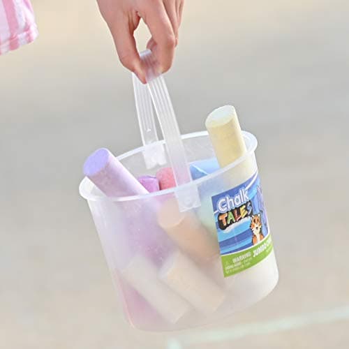 Sunny Days Entertainment Sidewalk Chalk Set for Kids with Storage, Washable, Jumbo Colored Chalk for Outdoor Play and Chalkboard Art - Ages 3+ (20 Pieces, Multicolor) — view 3