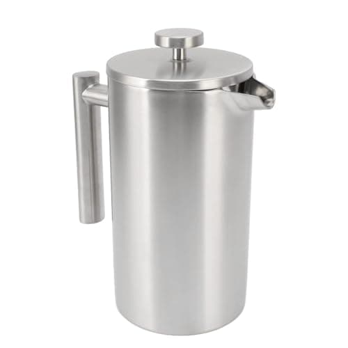 AIToWisely Portable Heatable French Press Coffee Maker, Dishwasher Safe, Double Wall Insulated Stainless Steel, 1L Capacity for Hot Coffee and Loose Tea — view 5