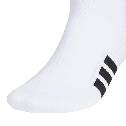 adidas Mens Cushioned Quarter Ankle Socks (3 Pairs) Durable & Comfortable — view 4