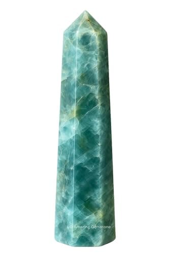 Amazing Gemstone Aquamarine Crystal Towers ~ Natural Healing Crystal Point Obelisk for Reiki Healing and Crystal Grid (2" to 3" Inch)