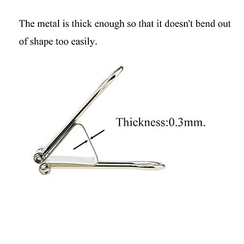 HAHIYO Binder Clips Paper Clamps Spring Steel Sturdy Medium 1.26 inches Width 0.39 Inch Capacity No Sharp Edges Heavy Duty Tight Grip Reusable Silver Metal Bright Finish for Home Office School 13 Pack — view 2