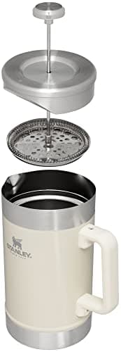 STANLEY Classic Stay-Hot French Press Coffee Maker 48 oz | 5 Minute Brew, 4 Hours Hot | Mesh Filter for Coffee Grounds | Insulated Stainless Steel French Press | BPA-Free | Cream Gloss — view 2