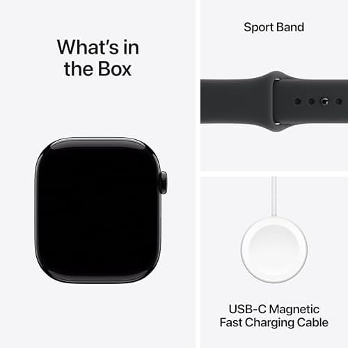 Apple Watch Series 11 [GPS 46mm] Smartwatch with Jet Black Case and Black Sport Band - M/L. Sleep Score, Fitness Tracker, Health Monitoring, Always-On Display, Water-Resistant — view 3