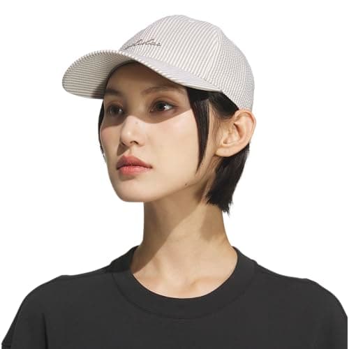 adidas Women's Saturday Hat – Relaxed Fit Strapback Baseball Cap, Wonder Cargo Khaki/Clay Grey/Seersucker, OSFA — view 4