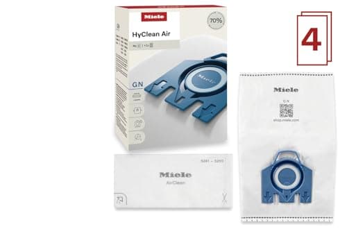 Miele Original AirClean 3D Efficiency GN Dust Bags for Vacuum Cleaners, 4 x Dust Bags, 1 x Motor Protection, 2 x Exhaust Filters - 10123210 — view 3