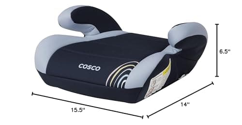 Cosco Topside Backless Booster Car Seat, Lightweight Booster Seats for Cars 40-100 lbs, Backless Booster Seat for Car, Rainbow — view 4
