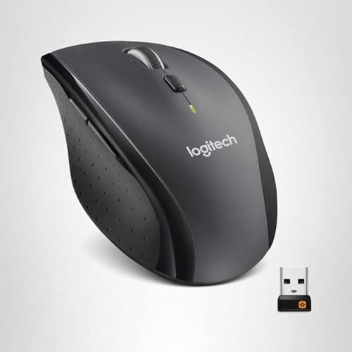 Logitech M705 Marathon Wireless Mouse, Gaming Mouse Wireless, 2.4 GHz USB-A Receiver, 5-Programmable Buttons, 3-Year Battery, PC, Mac, Laptop, Chromebook - Black — view 10