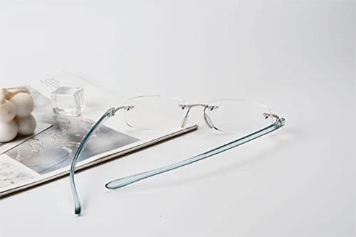 Eyekepper Readers Small Lenes Rimless Reading Glasses Blue Arm +0.5 — view 5