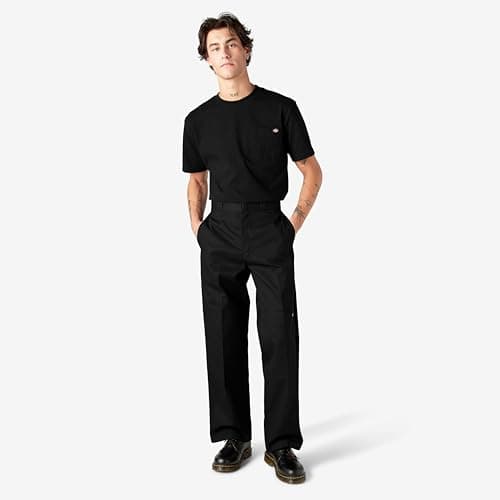 Dickies Mens Men's Loose Fit Double Knee Twill Work Utility Pants, Black, 42W x 32L US — view 6