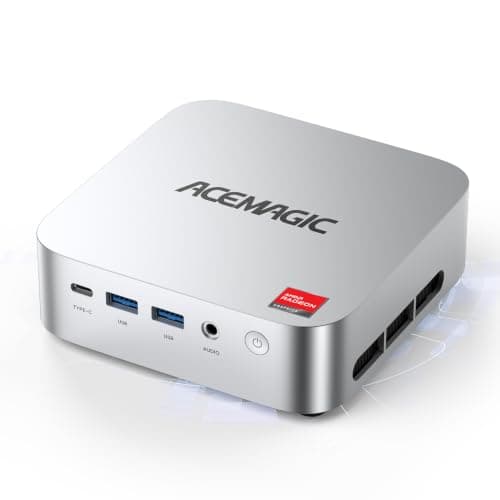 ACEMAGIC K1 Mini PC AMD Ryzen R2544 (Beats i3-10110U/3500U), 16GB RAM 256GB SSD, Mini Desktop Computer 4K Triple Display/4xUSB3.2, USB-C WiFi/BT, VESA GbE, HTPC/Business Office Micro Pc