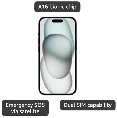 Apple iPhone 15, 128GB, Black - Unlocked (Renewed) — view 2