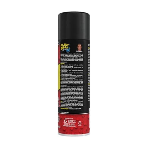 Flex Seal, 14 oz, Black, Stop Leaks Instantly, Waterproof Rubber Spray On Sealant Coating, Perfect for Gutters, Wood, RV, Campers, Roof Repair, Skylights, Windows, and More