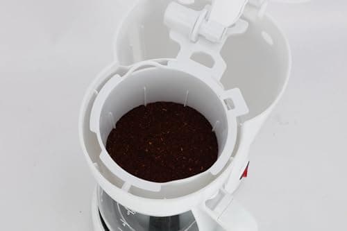 White 5-cup drip coffee maker. Compact coffee brewer for home kitchens and small spaces. — view 7