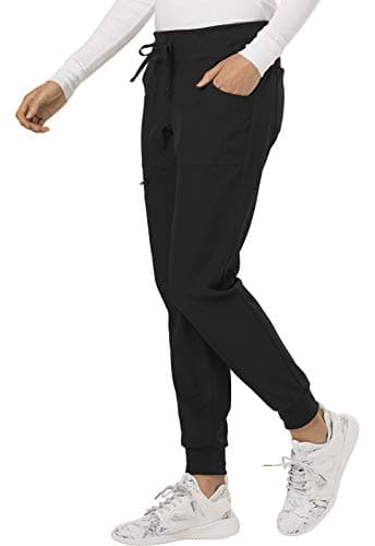 HeartSoul Women's Medical Scrub Jogger Pants Contemporary fit Drawstring Waistband Jogger with 5 Pockets - HS030, XS, Black — view 6