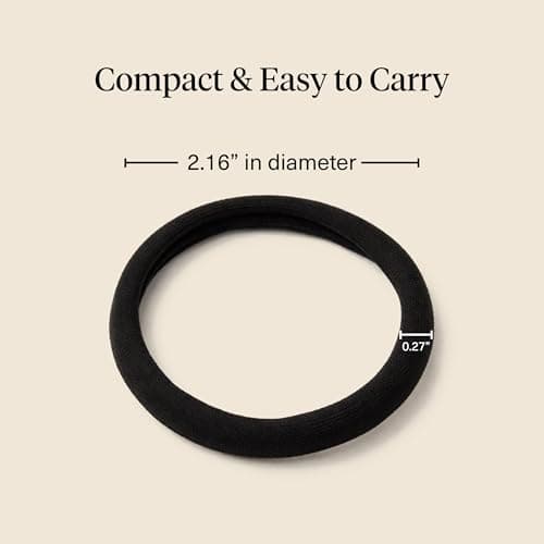 Kitsch Nylon Hair Ties No Damage - Stretchable Hair Bands for Strong All-Day Hold, Ponytail Holders | Hair Accessories for Girls | Ideal Gifts for Women - Black, 12 Pcs — view 4
