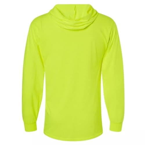 L&M® Hi Vis T Shirt Safety Lime Orange Long Sleeve HIGH Visibility with Hood (US, Alpha, X-Large, Regular, Regular, Lime) — view 2