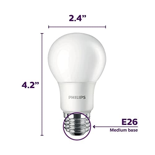Philips 463398 Led 60W A19 Daylight Non Dimmable(5000K)-4 Count — view 2