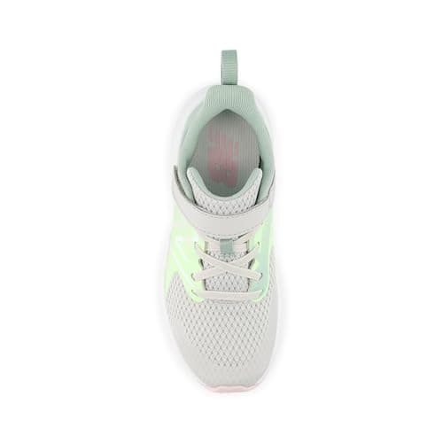 New Balance Kid's Rave Run V2 Hook & Loop Running Shoe, Grey Matter/Mint Flash/Mosaic Green, 10 M Toddler — view 3