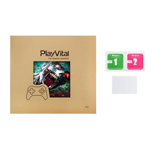 PlayVital Full Set Skin Sticker for ps5 Slim Console Digital Edition (The New Smaller Design), Vinyl Skin Decal Cover for ps5 Controller & Headset & Charging Station & Media Remote - Raging Zombie — view 5