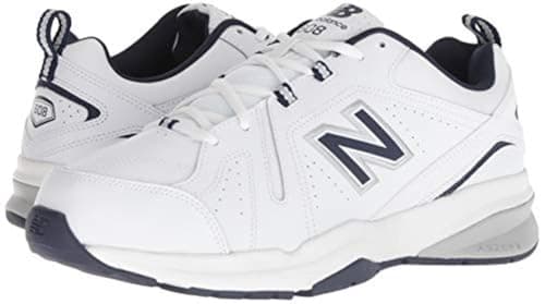 New Balance mens 608 V5 Casual Comfort Cross Trainer, White/Navy, 10 M — view 7