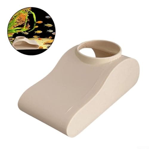 Fish Watching Tunnel Aquarium Hideout Tube for Shrimp For Cave Shelter Loach Hiding Spot Underwater Viewing Passage Plastic Corner Fish Tube(Small White) — view 2