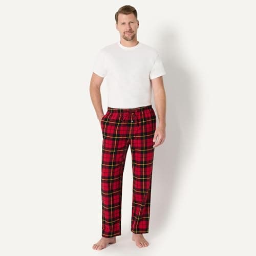 Amazon Essentials Men's Flannel Pajama Pant, Red Buffalo Plaid, X-Small — view 4