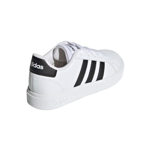 Adidas Unisex Kids Grand Court 2.0, White/Core Black/Core Black, 3/Little Kid — view 4