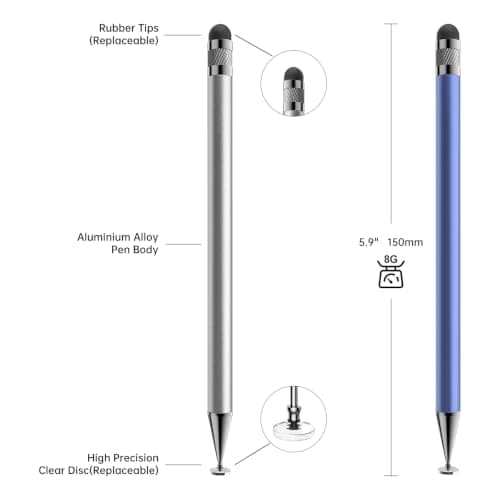 Bopomofo Stylus(5 Pcs),2-in-1 Stylus Pen for Touchscreen,Stylus Pen