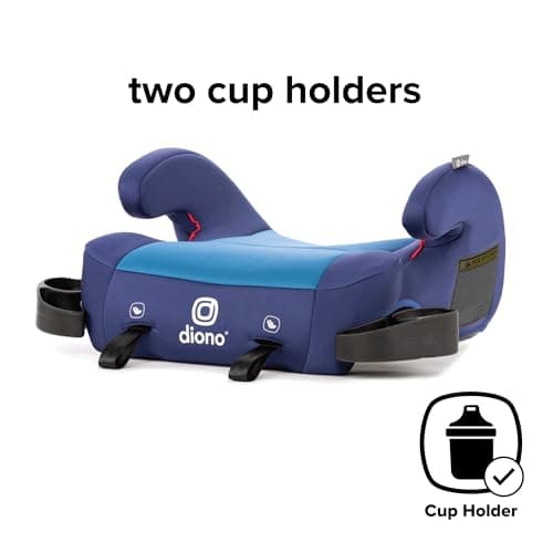 Diono Solana 2 XL 2022, Dual Latch Connectors, Lightweight Backless Belt-Positioning Booster Car Seat, 8 Years 1 Booster Seat, Blue — view 5