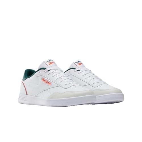 Reebok Unisex Court Advance Sneaker, Footwear White/Collegiate Green/Pump Orange, 12.5 Women/11 Men — view 2