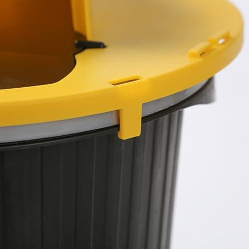 4 Pack Mouse Trap Bucket Automatic Reset Flip Lid Multi-Catch Rat Bucket Trap for Indoor Outdoor Use Auto-Reset Humane Rats Trap Compatible with 5 Gallon Bucket (Yellow) — view 2