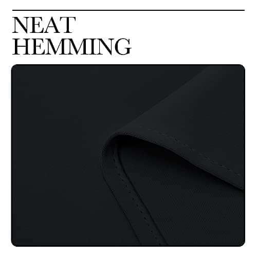 NICETOWN Black Blackout Kitchen Curtains 45 Inches Long 2 Panels for Small Window Covering, Thermal Insulating Room Darkening Light Out Curtain Drapes for Living Room/Bedroom (Black, 42 W × 45 L) — view 7
