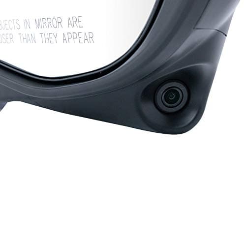 TRQ Passenger Side View Mirror Assembly Power Heated Camera Smooth Paint to Match Black Compatible with 2014-2017 Honda Odyssey EX & EX-L — view 5