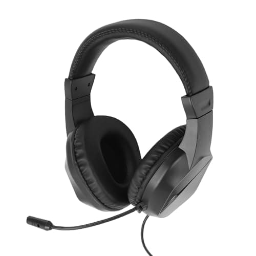 PUSOKEI Wired USB Gaming Headset with Noise Canceling Microphone, 7.1 Surround Sound Headphones RGB Lighting for PC, 40mm Drivers Memory Foam Earmuffs (Black) — view 2
