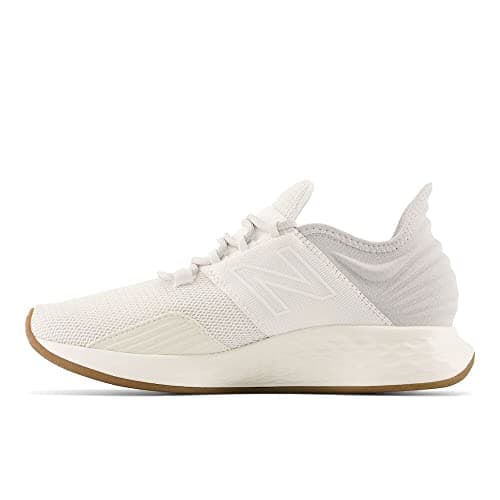 New Balance Women's Fresh Foam Roav V1 Running Shoe, Paper White/Gum, 8 M