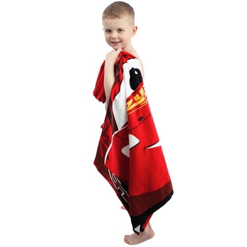Disney Cars Boys Towel, Lightning McQueen Swimming Towel for The Pool, Wearable Beach Towels, Wrap Bath Towels, Red One Size — view 3