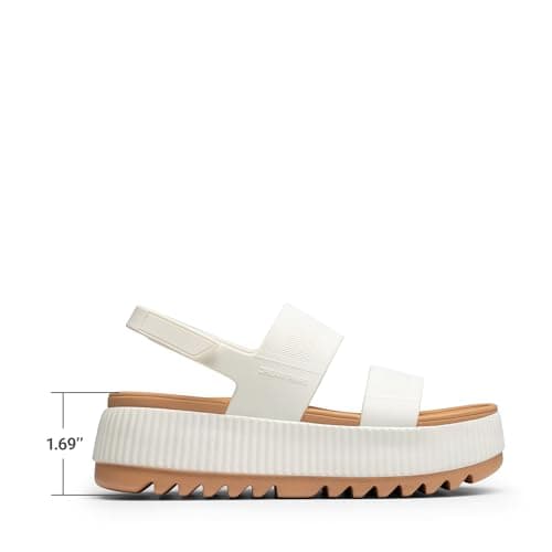 DREAM PAIRS Waterproof Lightweight Platform Sandals,White,8 — view 7