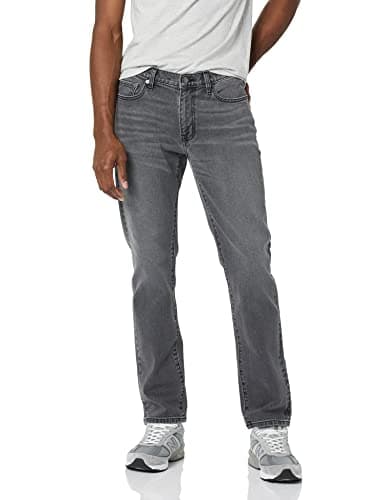 Amazon Essentials Men's Athletic-Fit Stretch Jean, Washed Grey, 34W x 32L — view 3